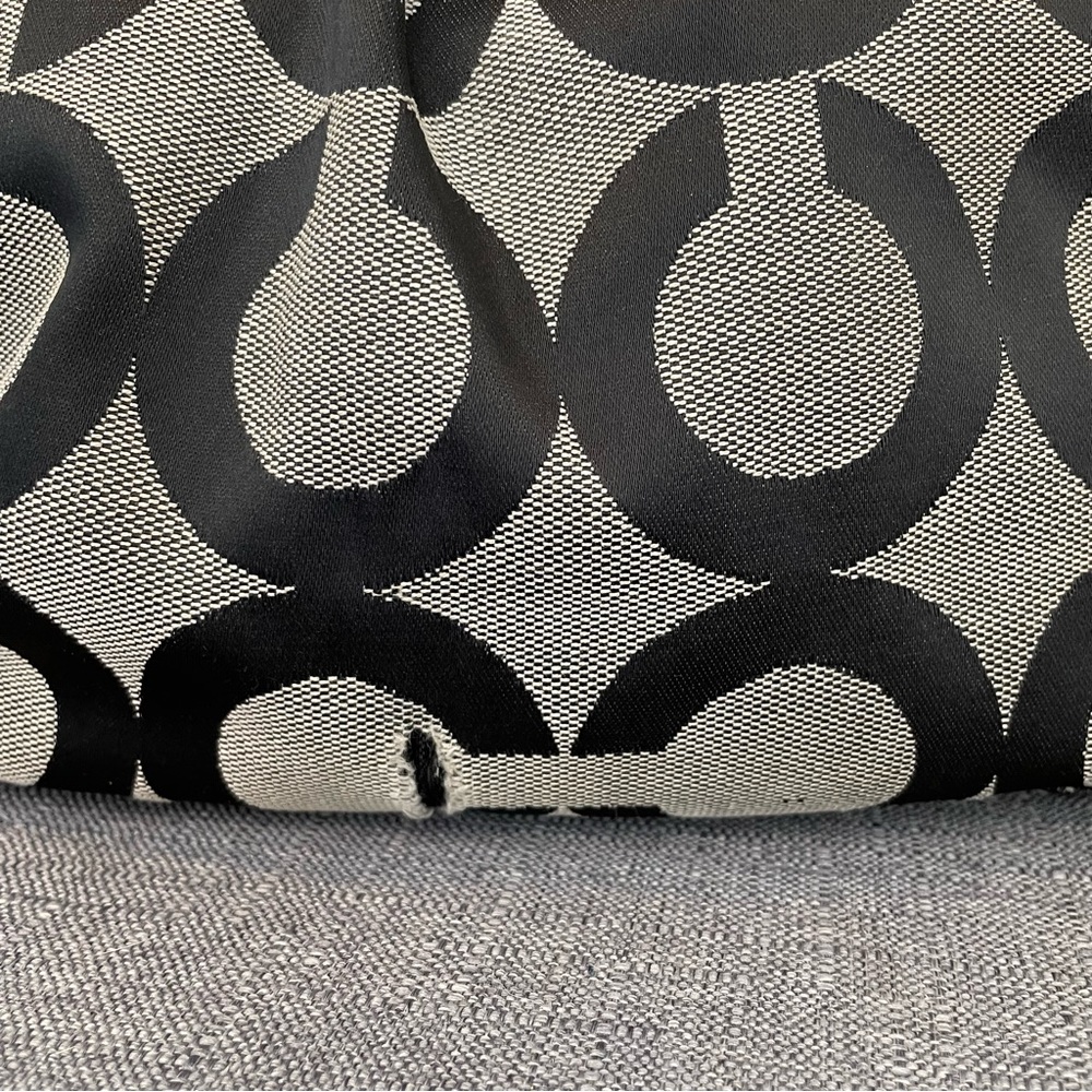 COACH Parker Op Art Slouchy Hobo Bag - Gray/Black/Silver 13427 - Picture 7 of 14